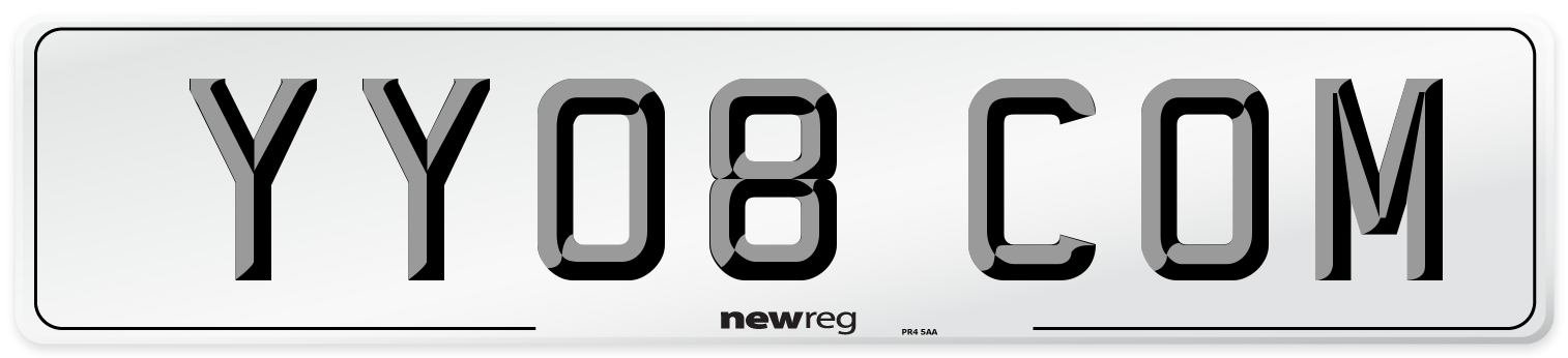YY08 COM Number Plate from New Reg
